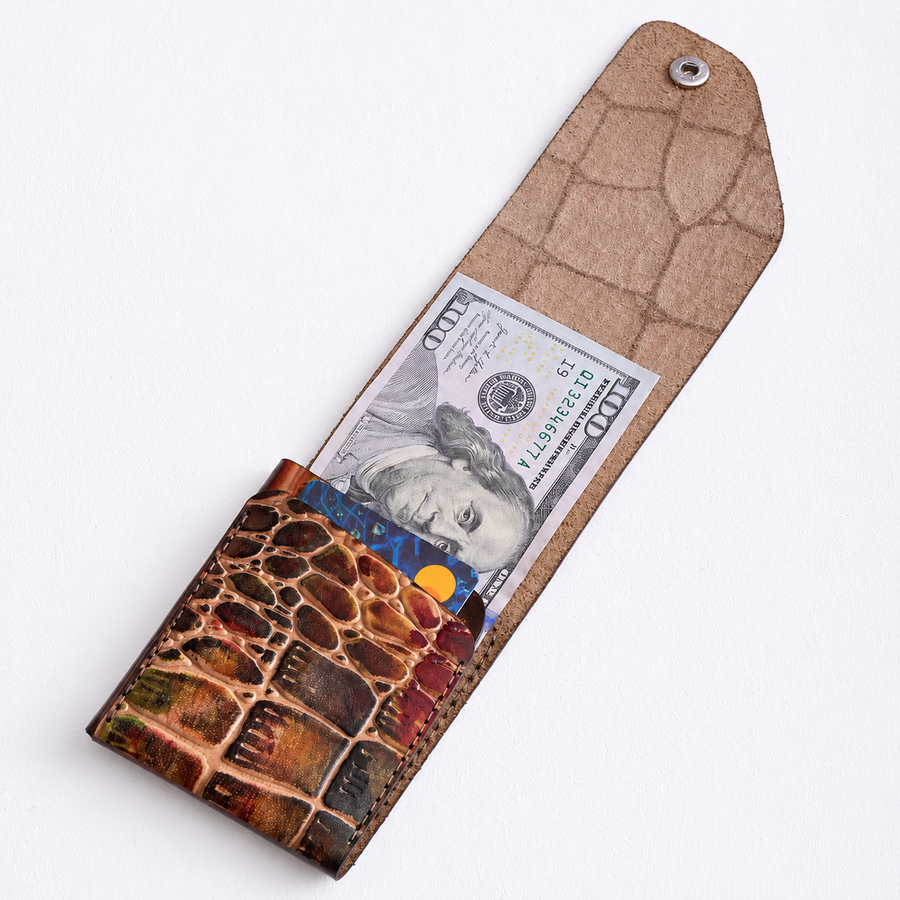 Amber Mosaic Easy Carry Wallet – Genuine Leather - 3