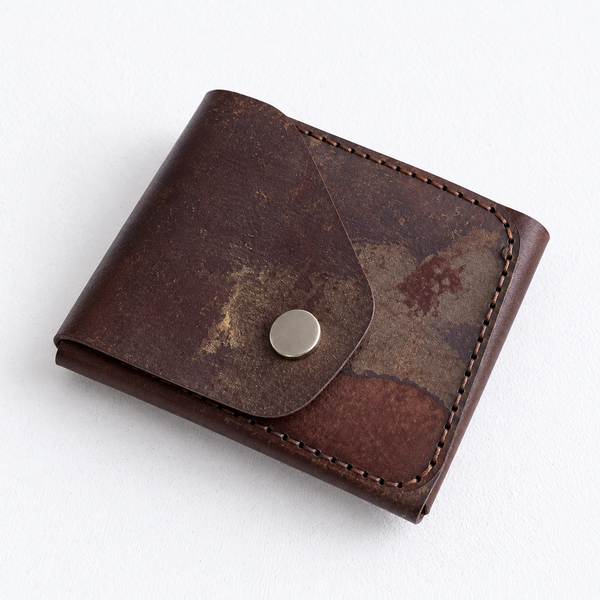 Antique Mahogany Easy Carry Wallet – Genuine Leather