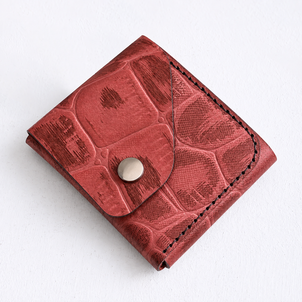 Burnt Coral Easy Carry Wallet – Genuine Leather