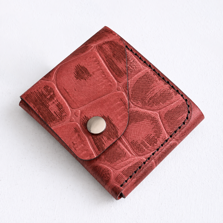 Burnt Coral Easy Carry Wallet – Genuine Leather - 1