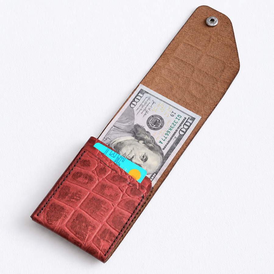 Burnt Coral Easy Carry Wallet – Genuine Leather - 3