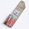 Wine Stripe Blue Easy Carry Wallet – Genuine Leather