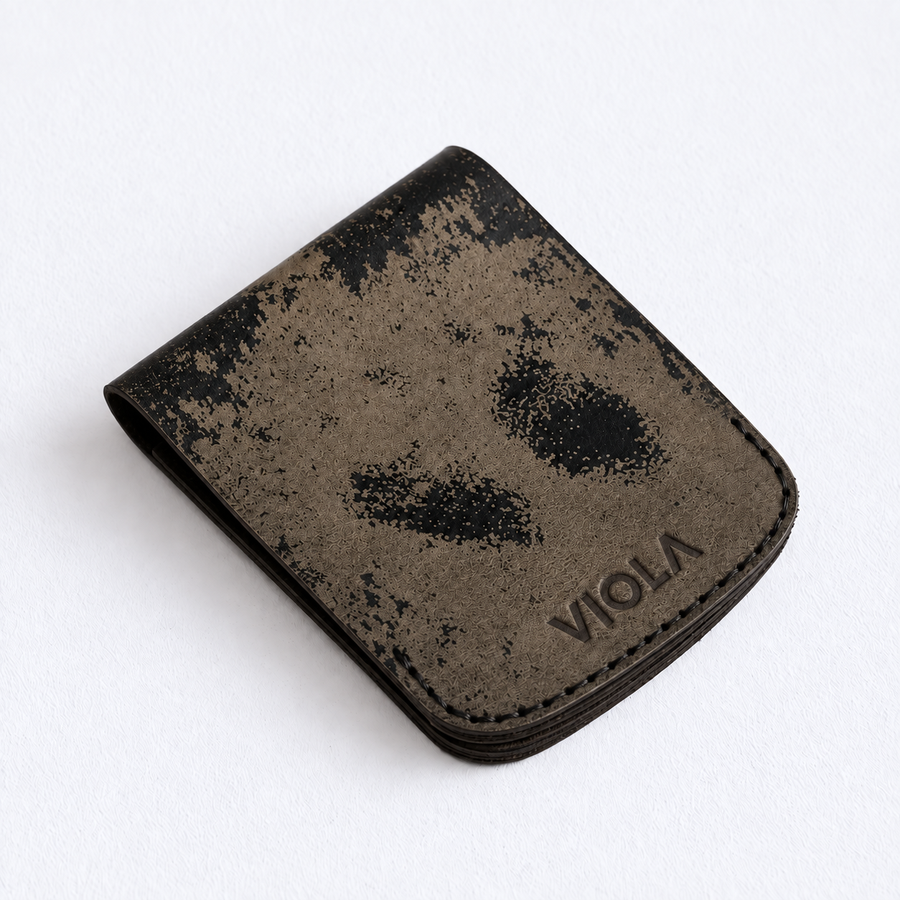 Burnt Stone Flip Bifold – Magnetic Leather Wallet - 1
