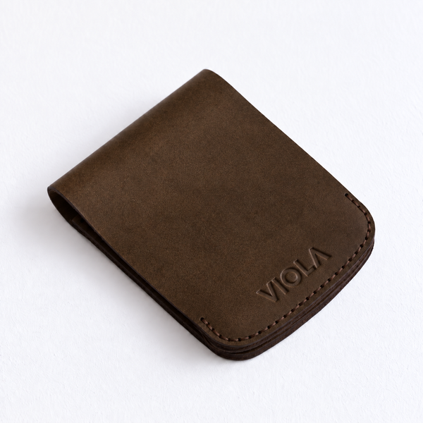 Tobacco Brown Flip Bifold – Magnetic Leather Wallet