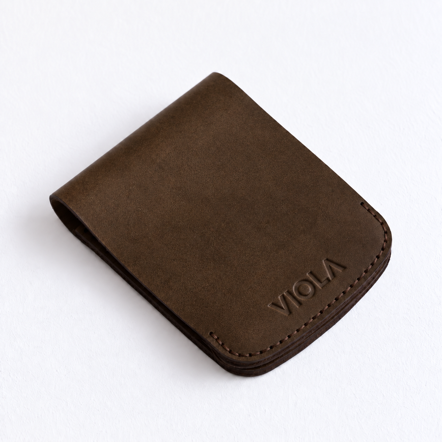 Tobacco Brown Flip Bifold – Magnetic Leather Wallet - 1