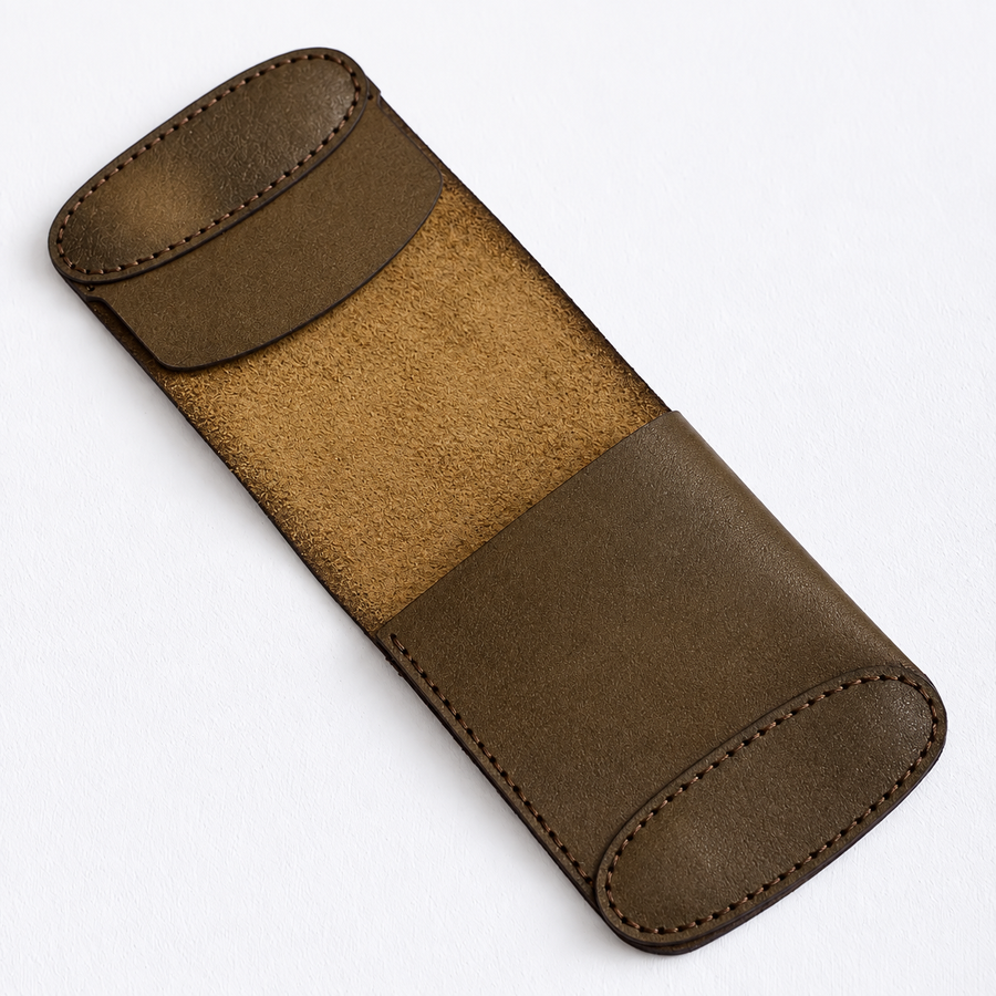 Tobacco Brown Flip Bifold – Magnetic Leather Wallet - 2