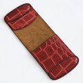 Oxblood Croc Flip Bifold – Magnetic Leather Wallet