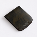 Olive Noir Flip Bifold – Magnetic Leather Wallet