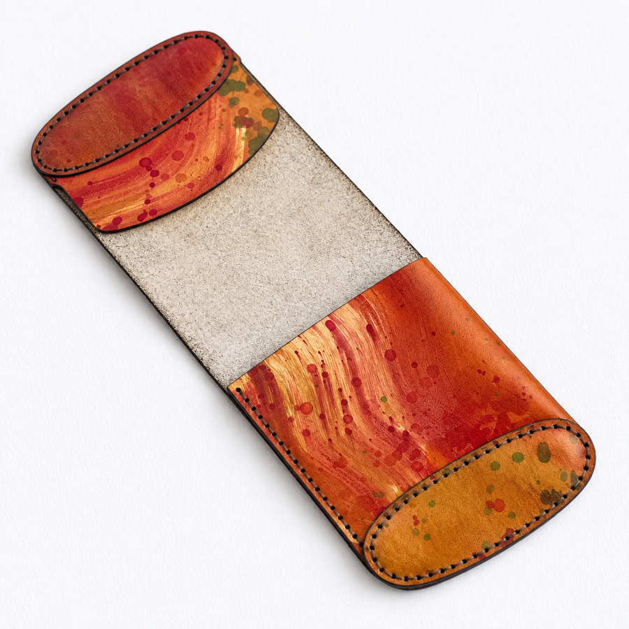 Golden Sienna Flip Bifold – Magnetic Leather Wallet - 2