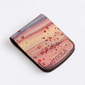 Blush Strokes Flip Bifold – Magnetic Leather Wallet