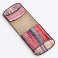 Blush Strokes Flip Bifold – Magnetic Leather Wallet