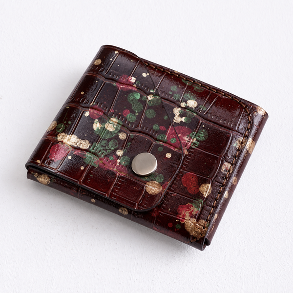 Wine & Gold Easy Carry Wallet – Genuine Leather