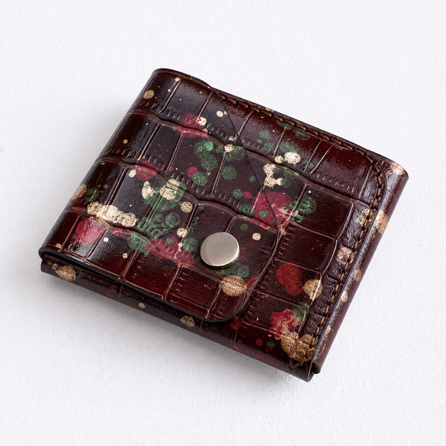 Wine & Gold Easy Carry Wallet – Genuine Leather - 1