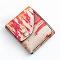 Coral Canvas Easy Carry Wallet – Genuine Leather