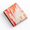 Coral Canvas Easy Carry Wallet – Genuine Leather