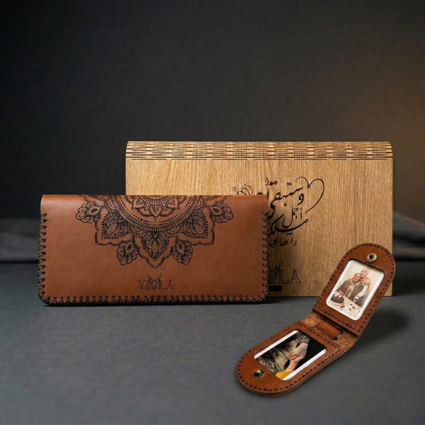 Mandela Purse + Photo keychain + Gift purse box bundle